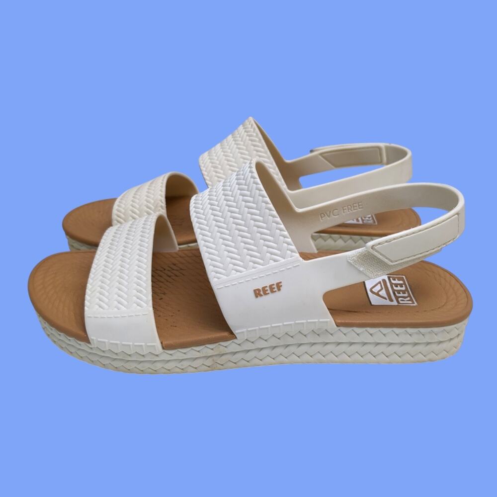 Reef Sandals Womens 8 Water Vista Casual Comfort Open Toe Slingback White